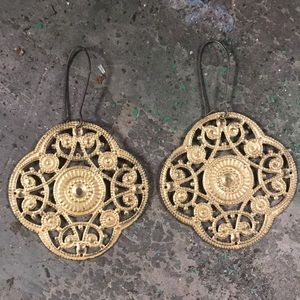 Vintage Rose Distressed Earrings
